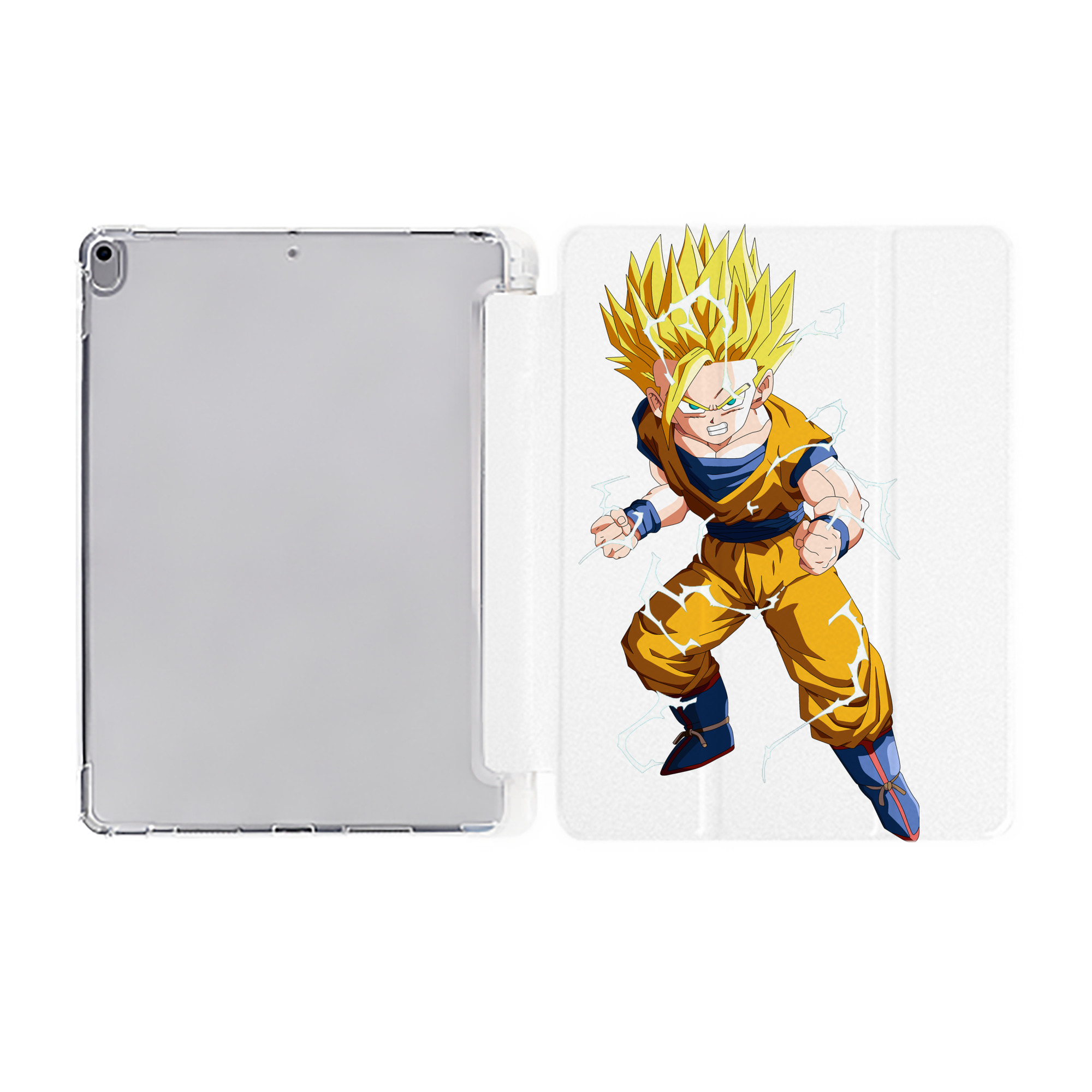 （画像用） ドラゴンボール 孫 悟飯（そんごはん）DRAGON BALL Son Gohan IPad ケース ペン収納付き 三つ折りスタンド PUレザー×シリコン 対応機種9.5/10.5/10.9インチ